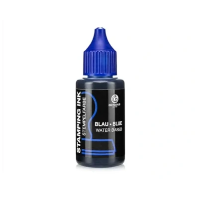 Afbeelding van Octopus Inktvloeistoffen voor stempelkussen en stempelmachines, 30 ml, olievrij blauw
