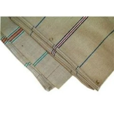 Afbeelding van Koedek Jute zwaar met ringen 115x160cm