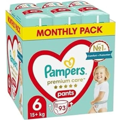 Afbeelding van PAMPERS Premium Broekluiers Maat 6, 15 25kg, 93st