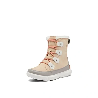 Afbeelding van Sorel Explorer JOAN Snowboots, Dames, Maat: 37, Nova sand/sea Veloursleer