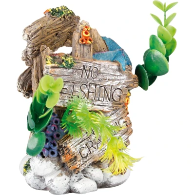 Afbeelding van Aquarium decoratie No Fishing Plantjes 9 x 8 14 cm