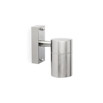 Afbeelding van Roestvrijstalen buitenwandlamp met led downlight lamp, GU10 fitting, IP44, gevelverlichting.