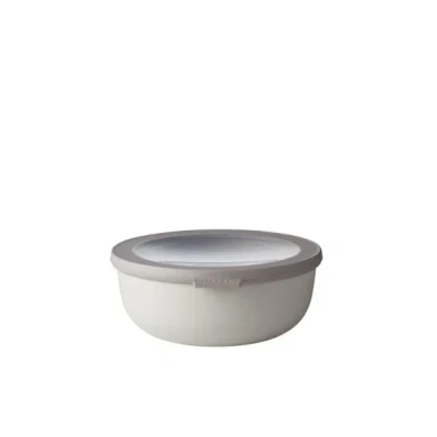 Afbeelding van Mepal Cirqula, multifunctionele kom, wit (Nordic White), inhoud 1250 ml, afneembaar deksel, onbreekbaar, waterdicht, geschikt voor diepvriezer en koud bewaren, afwasmachinebestendig