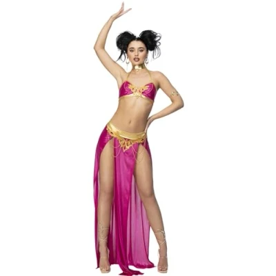 Afbeelding van Fever Slave Princess Kostuum S Roze/Goudkleurig