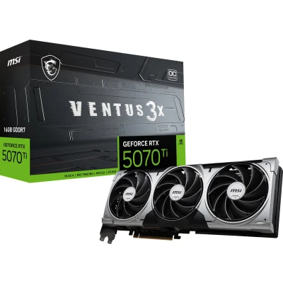 Afbeelding van MSI NVIDIA GeForce RTX 5070 Ti 16G VENTUS 3x OC Videokaart 16GB GDDR7 PCIe 5.0 1x HDMI 2.1b DisplayPort 2.1a