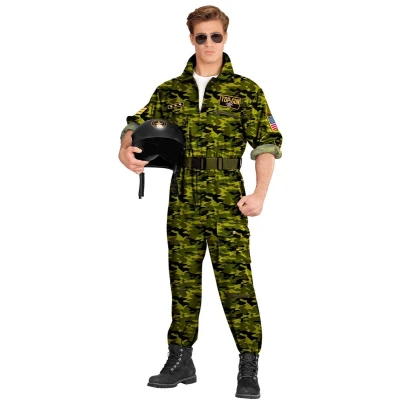 Afbeelding van Straaljager Piloot Topgun USA Heren Maat XL