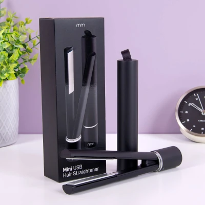 Afbeelding van MikaMax Mini USB Hair Straightener Stijltang Compact &amp; Lichtgewicht Tot 190C Ideaal voor Onderweg Reizen