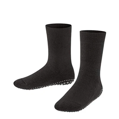Image de FALKE Catspads K HP coton laine picots sur la semelle 1 paire, Chaussettes Chaussons Mixte enfant, Noir (Black 3000), 19 22