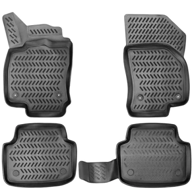 Afbeelding van Elmasline 3D design rubberen matten voor VW Golf 6 bouwjaar 2008 2014 extra hoge rand 5 cm