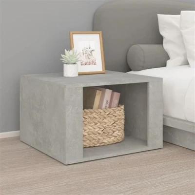 Afbeelding van Nachtkastje 57x55x36 cm bewerkt hout betongrijs