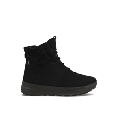 Afbeelding van ECCO Solice Veterboots, Dames, Maat: 37, Black Veloursleer
