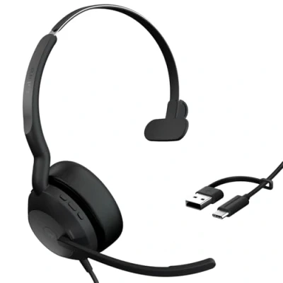 Image de Jabra Evolve2 50 MS Mono Micro casque sur oreille filaire Suppresseur de bruit actif USB C, A Certifié pour Microsoft Teams