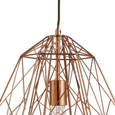 Afbeelding van Searchlight GEOMETRIC CAGE Hanglamp 1 Lichts Koper