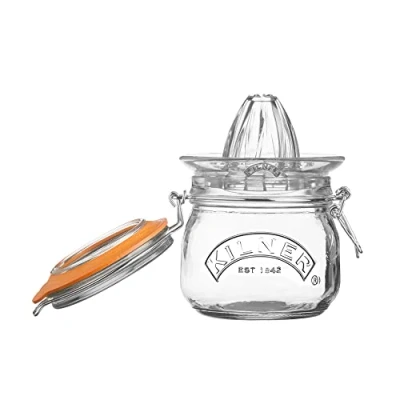 Afbeelding van Kilner Fruitpers Set Voorraadbokaal En Pers Uit Glas 500ml