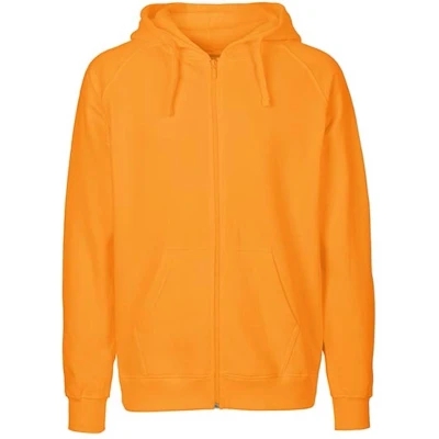 Afbeelding van Fairtrade Men&#039;s Zip Hoodie met capuchon Okay Orange S