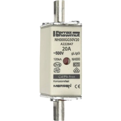 Afbeelding van Mersen 1B637.000000 NH zekering Afmeting : 000 20 A 500 V 1 stuk(s)
