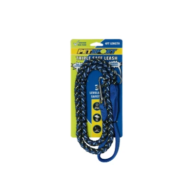 Afbeelding van Agradi Hondenriem Triple Safe Blauw 1,8m