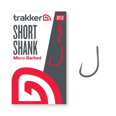 Afbeelding van Trakker Short Shank Hooks Barbless Haakmaat 2 (10 Stuks) Karperhaken