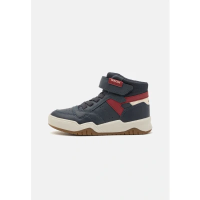 Afbeelding van Geox Perth BOY Sneakers hoog voor kinderen, Maat: 29, Navy/dark red Imitatieleer/ textiel