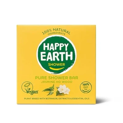 Afbeelding van Happy Earth 100% Natuurlijke Shower Bar Jasmine Ho Wood 90 gr