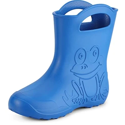 Afbeelding van Ladeheid LA CA FrogWoWinter Dames Regenlaarzen Rubber met Binnenschoen EVA Wasbare Blauw 38/39