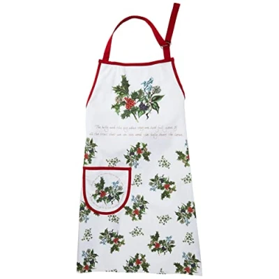 Afbeelding van The Holly and Ivy Le Houx et Lierre schort van katoen, stof, meerkleurig, 95 x 70 cm, Meerkleurig