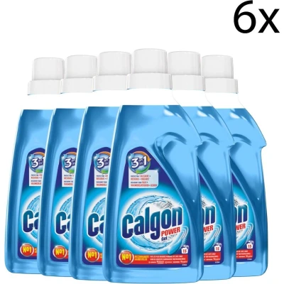 Afbeelding van Calgon 3 in 1 Power Gel Wasmachine Reiniger en Anti kalk 750 ml x6
