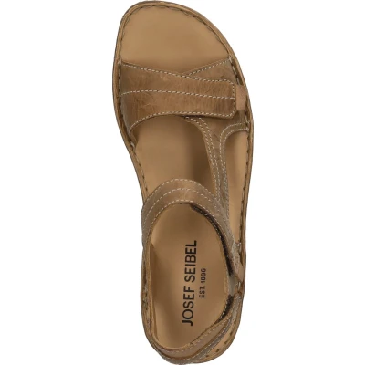 Afbeelding van Josef Seibel Rosalie Sandalen, Dames, Maat: 39, Camel kombi Leer