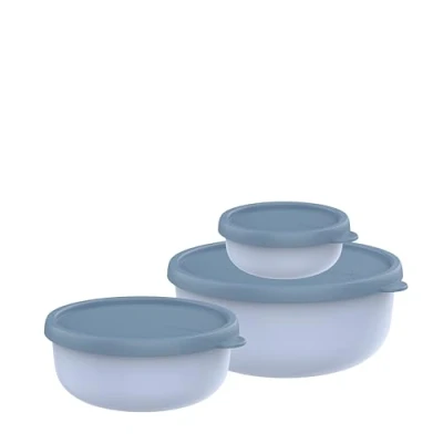 Afbeelding van Mepal Bewaardoosset 3 delig Lumina 250 + 750 1500 ml Magnetronbakje met deksel Nordic blue