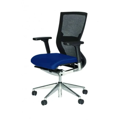 Afbeelding van Bureaustoel serie 105 Blauw zitting Mesh rug