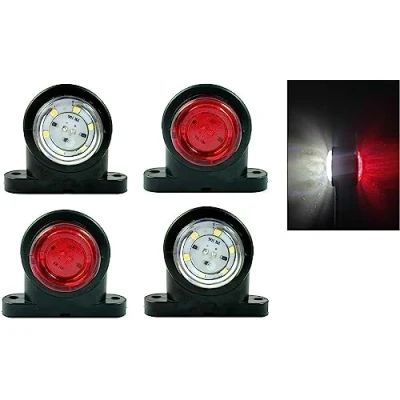 Afbeelding van Generic 2 stuks 12 V 24 led parkeerlicht voor aanhanger, vrachtwagen, auto, caravan, camper, wit en rood
