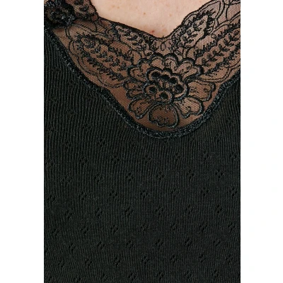Afbeelding van Damart T shirt met lange mouwen open gebreide Thermolactyl Vrouwen Zwart 38 40 (S)