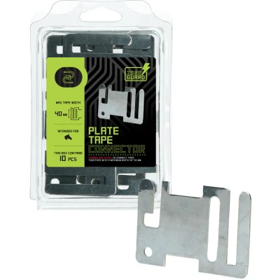 Afbeelding van ZoneGuard Lint afrastering begin eindplaatje RVS 40 mm
