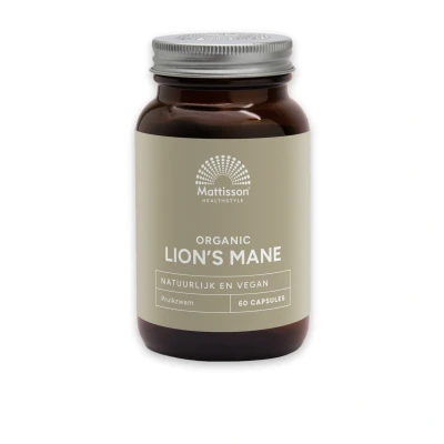 Afbeelding van Mattisson Biologische Lion&#039;s Mane 400 mg 60 capsules