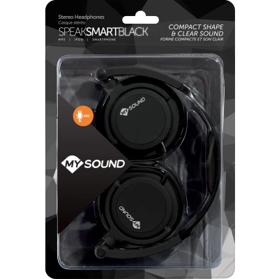 Afbeelding van MySound Speak Smart Fluo Headset Bedraad Hoofdband Oproepen/muziek Zwart