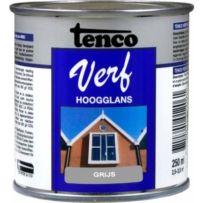 Afbeelding van TencoVerf Dekkend Hoogglans Grijs 0,25L