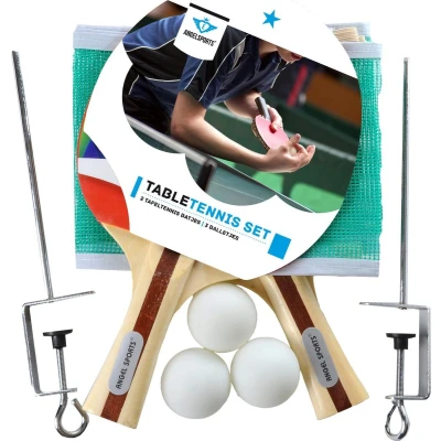 Afbeelding van Tafeltennis set inclusief 2x bat 1 ster, netpost en 3 ballen
