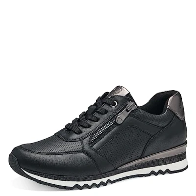 Image de MARCO TOZZI Baskets pour femme 2 23782 41, Black Gun Mtl, 39 EU