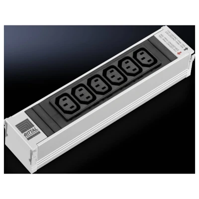 Afbeelding van Rittal 7856.080 19 inch Stekkerdoos voor patchkast Apparaatcontactdoos C13 10A Zwart