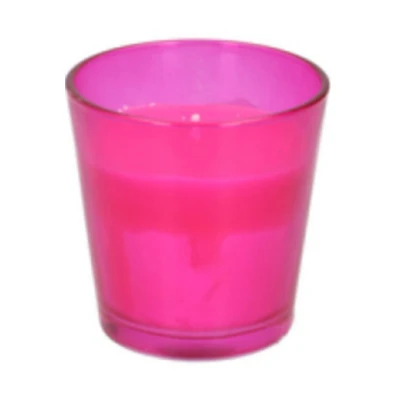 Afbeelding van Citronella kaars in glazen pot Roze