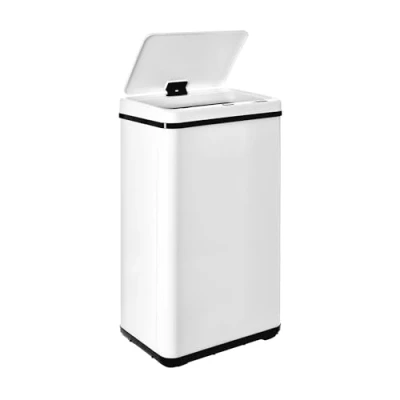 Afbeelding van WELL HOME MOBILIARIO &amp; DECORACIÓN Intelligente voetafvalemmer met automatische opening of handmatig contact, 50 liter, hoogte 67,5 cm (x35,5 x 26), wit.