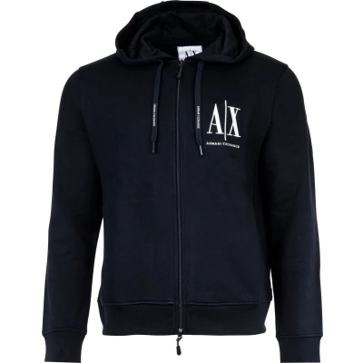 Afbeelding van Armani Exchange Sweater met rits, Heren, Maat: XXL, Navy