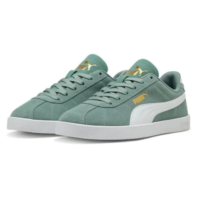 Afbeelding van Puma CLUB II JR Unisex Sneakers laag voor kinderen, Maat: 35.5, Green moon/white Veloursleer
