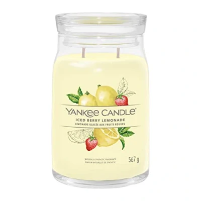 Afbeelding van Yankee Candle Signature Large JAR ICED Berry Lemonade Geurkaars, Maat: 569 g, Yellow