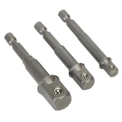 Afbeelding van SEALEY AK4929 Vierkantadapter bitset 6,3 (1/4&quot;), 10 (3/8&quot;), 12,5 (1/2&quot;) 3 1/4 75, 65 (x2) Chroom vanadium staal