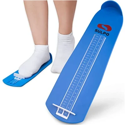 Afbeelding van SULPO Voetmeter, schoenmeting van 15 tot 48, voetmeting voor kinderen en volwassenen, meetliniaal, Blauw