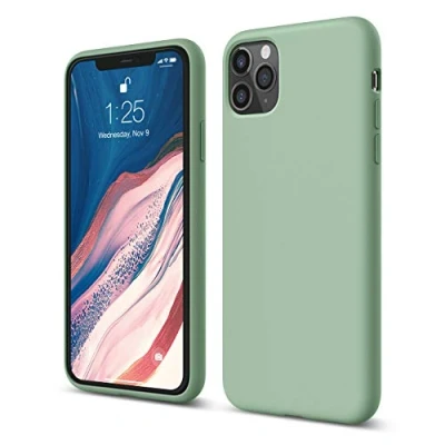 Afbeelding van elago iPhone 11 Pro Max Hoesje van Silicone Case Compatibel met 6.5&quot; Premium Silicone, Bescherming [3 Lagen] Structuur, Verhoogde Rand voor Scherm &amp; Camera (Pastelgroen)