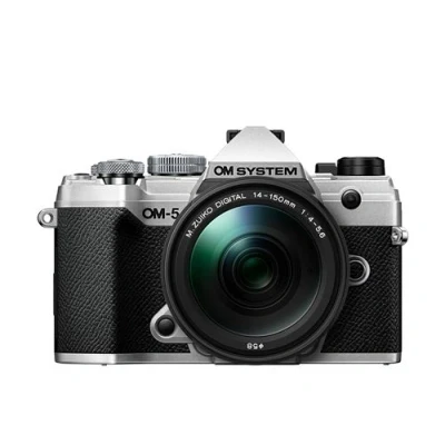 Image de Appareil photo hybride OM System 5 Argent + Objectif ED 14 150mm f/4 5.6 II MSC