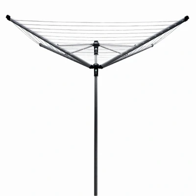 Afbeelding van Brabantia Lift O Matic Droogmolen met Grondanker en Beschermhoes 60 m Metallic Grey