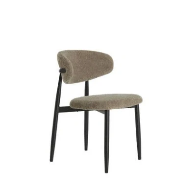 Afbeelding van Eniola eetkamerstoel taupe+zwart